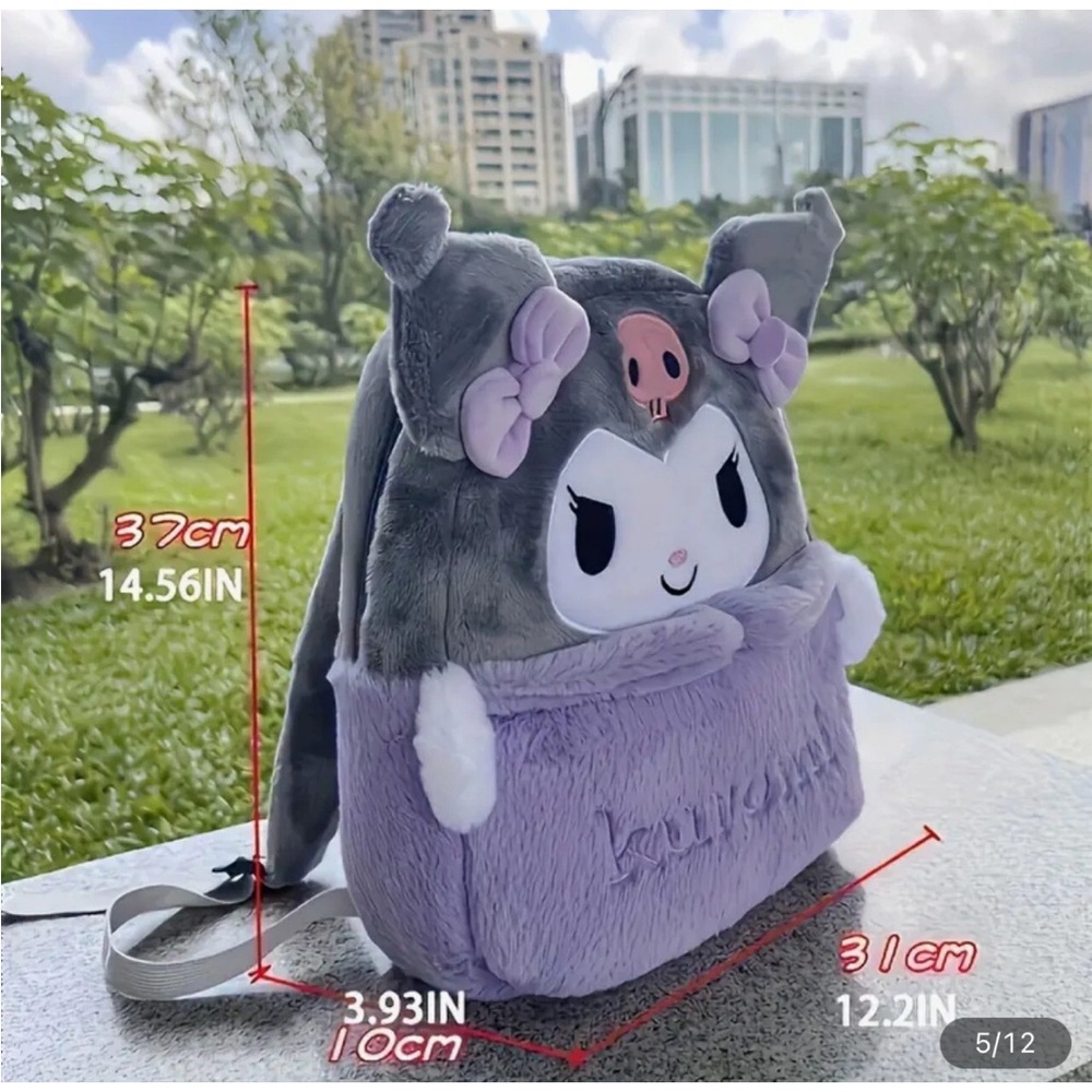 Plush Purple Small Pets Backpack